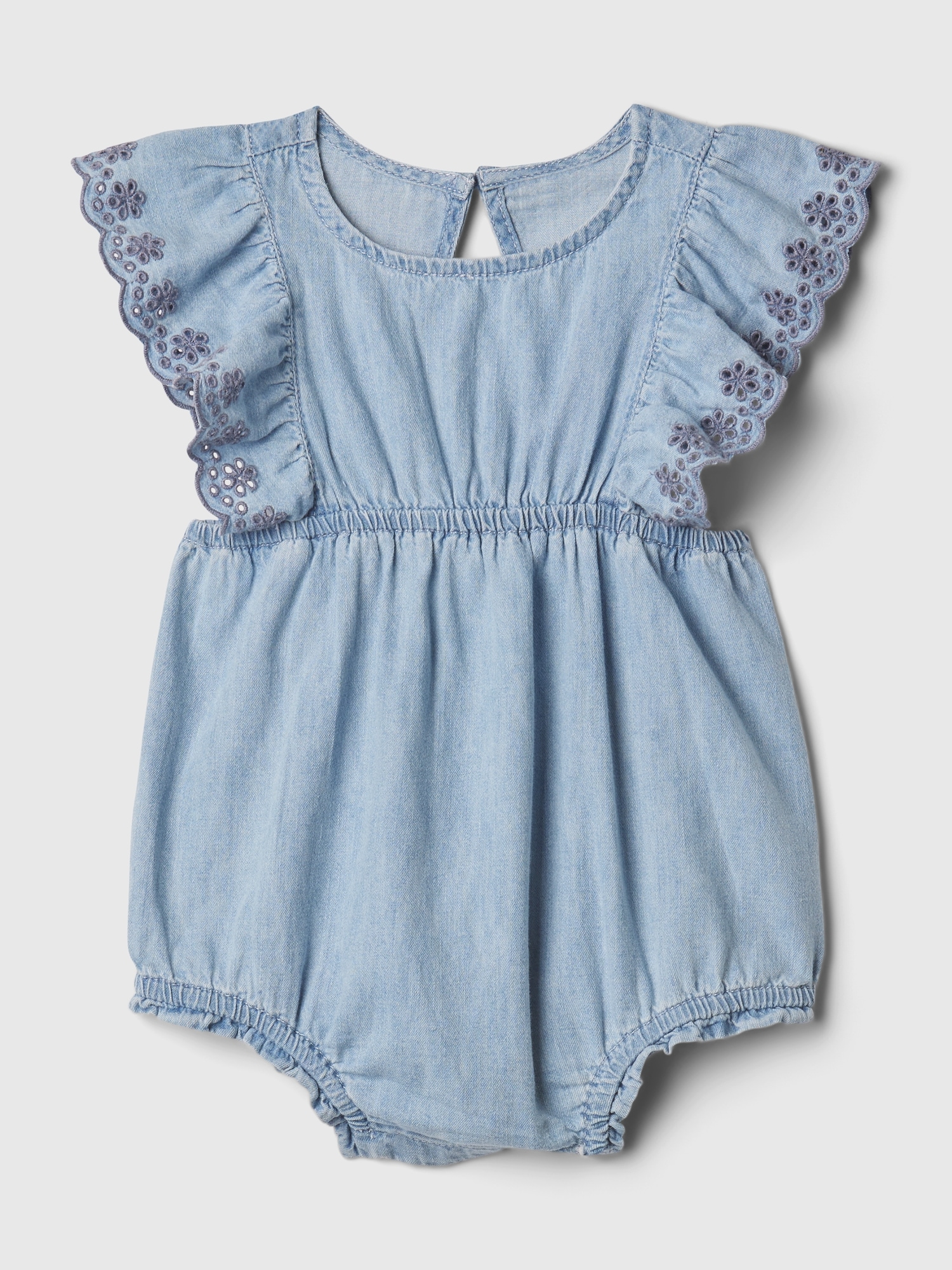 Baby Bubble Denim Shorty One-Piece