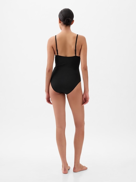 Tie Knot Cutout One Piece Swimsuit