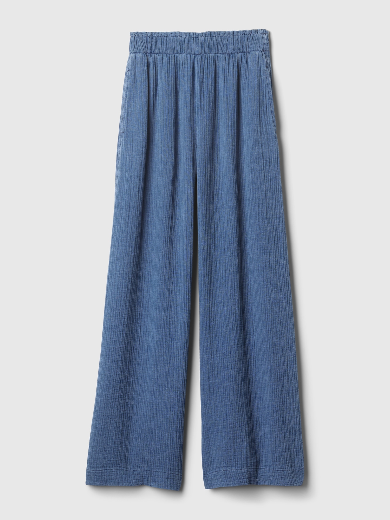 As Is Susan Graver PURE Petite Printed Cotton Gauze Crop Pants