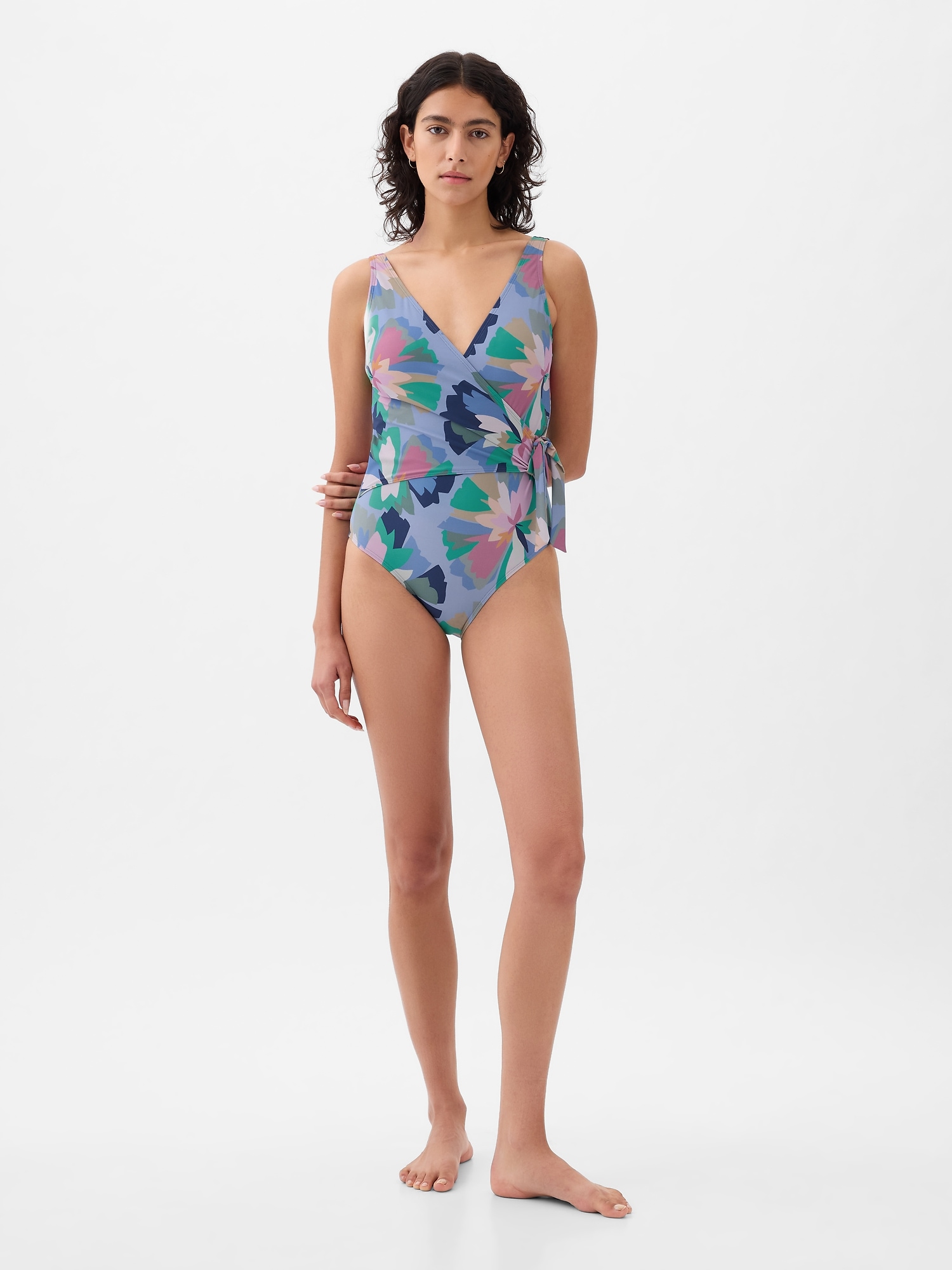 Shop Gap Wrap Swimsuit In Multi Color Floral