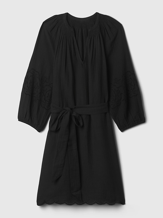 Crinkle Gauze Embroidered Mini Dress | Gap