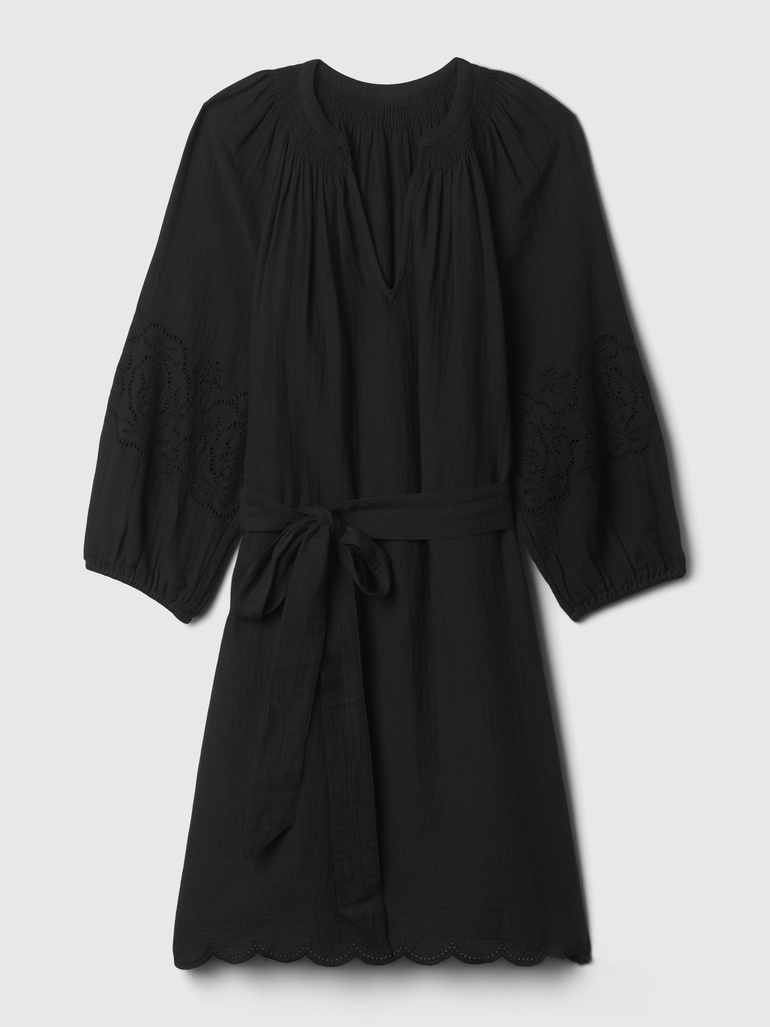 Crinkle Gauze Embroidered Mini Dress | Gap