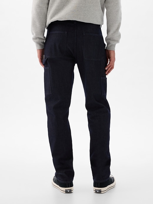 2 of 8 showing, with the color Dark rinse of product Double-Knee Carpenter Jeans