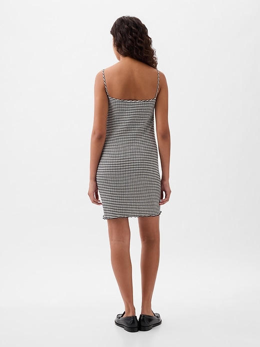 2 of 8 showing, with the color black gingham of product Gingham Mini Dress