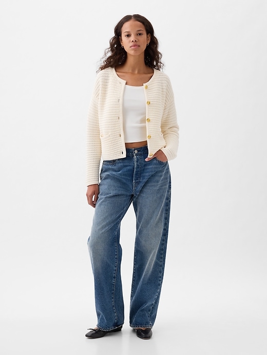 Image number 7 showing, Textured Sweater Jacket