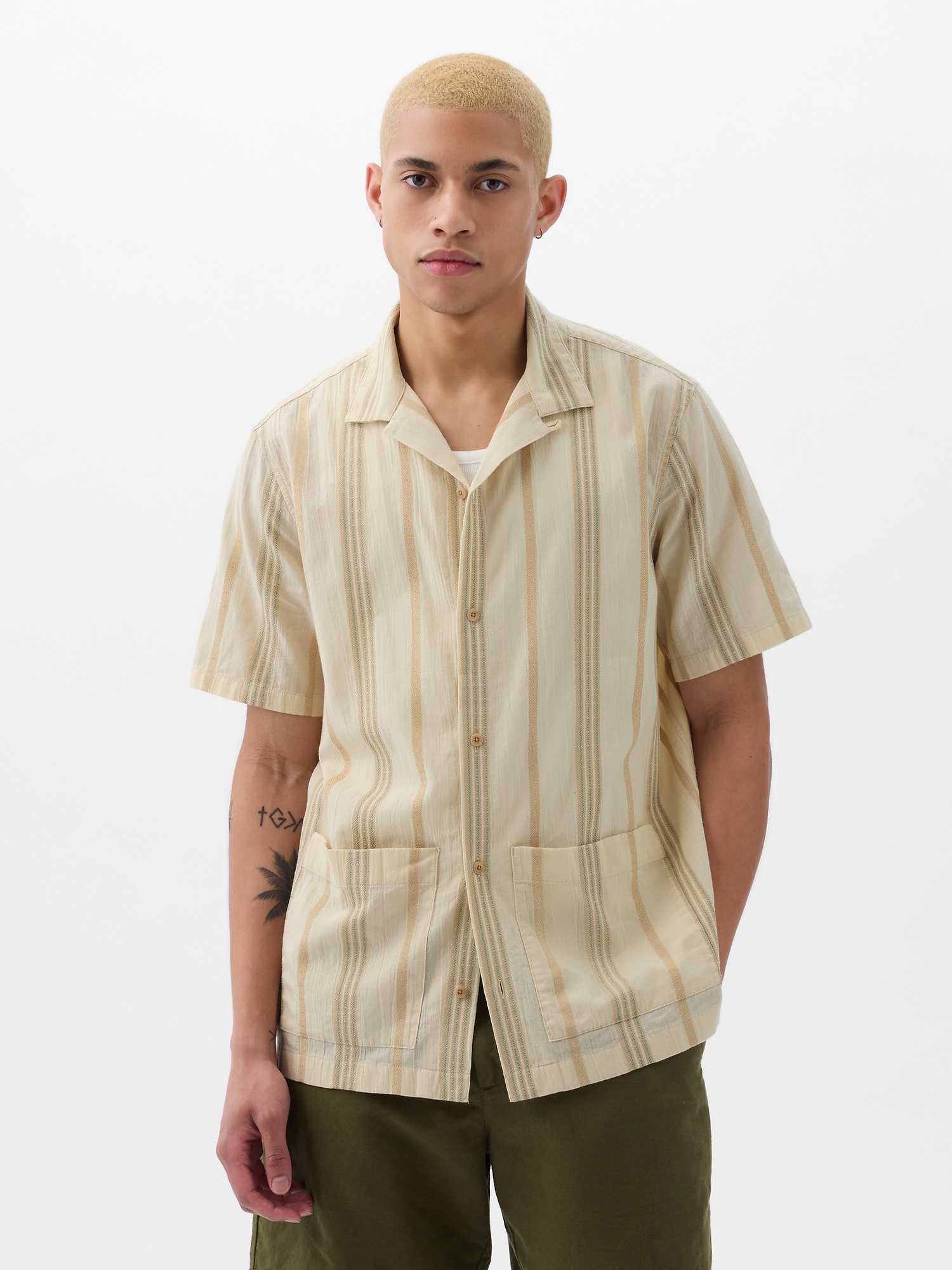 Linen-Cotton Resort Shirt