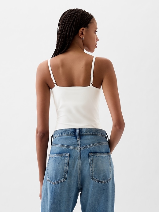 2 of 8 showing, with the color fresh white of product Compact Jersey Cami Bodysuit