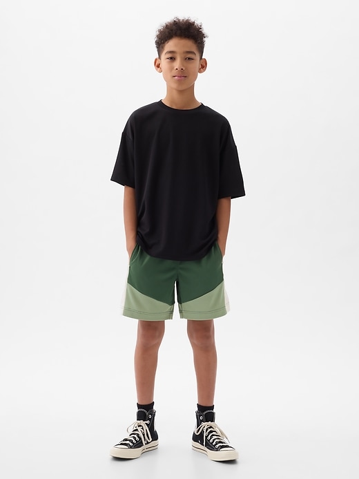 Image number 9 showing, GapFit Kids Recycled Mesh Pull-On Shorts