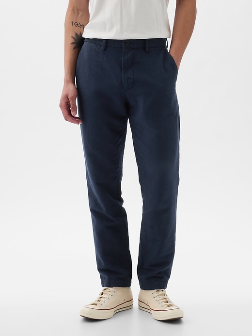 Image number 2 showing, Linen-Cotton Trousers in Slim Fit