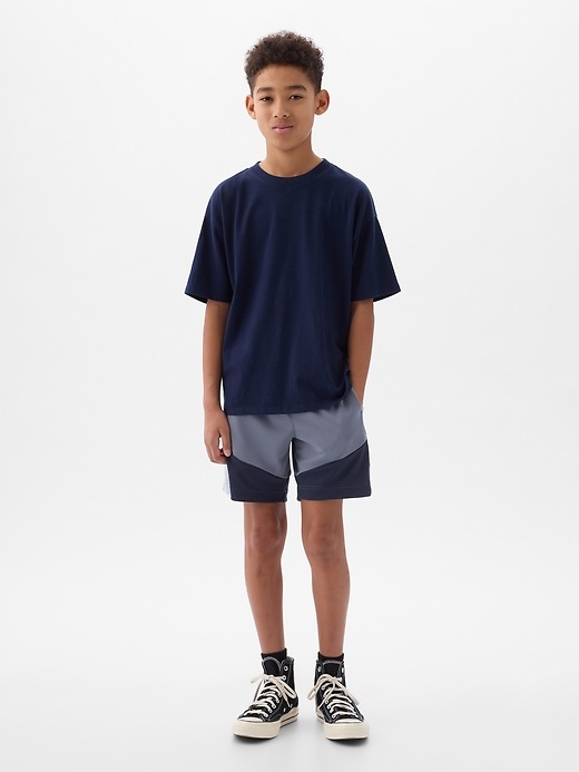 Image number 3 showing, GapFit Kids Recycled Mesh Pull-On Shorts