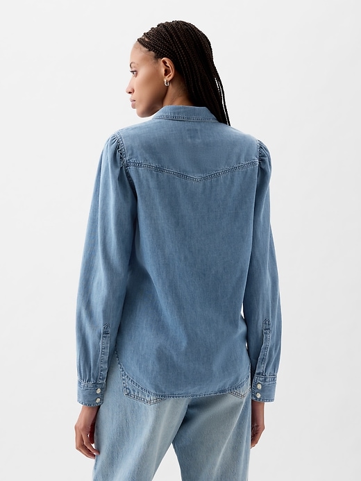 Image number 2 showing, Denim Western Shirt