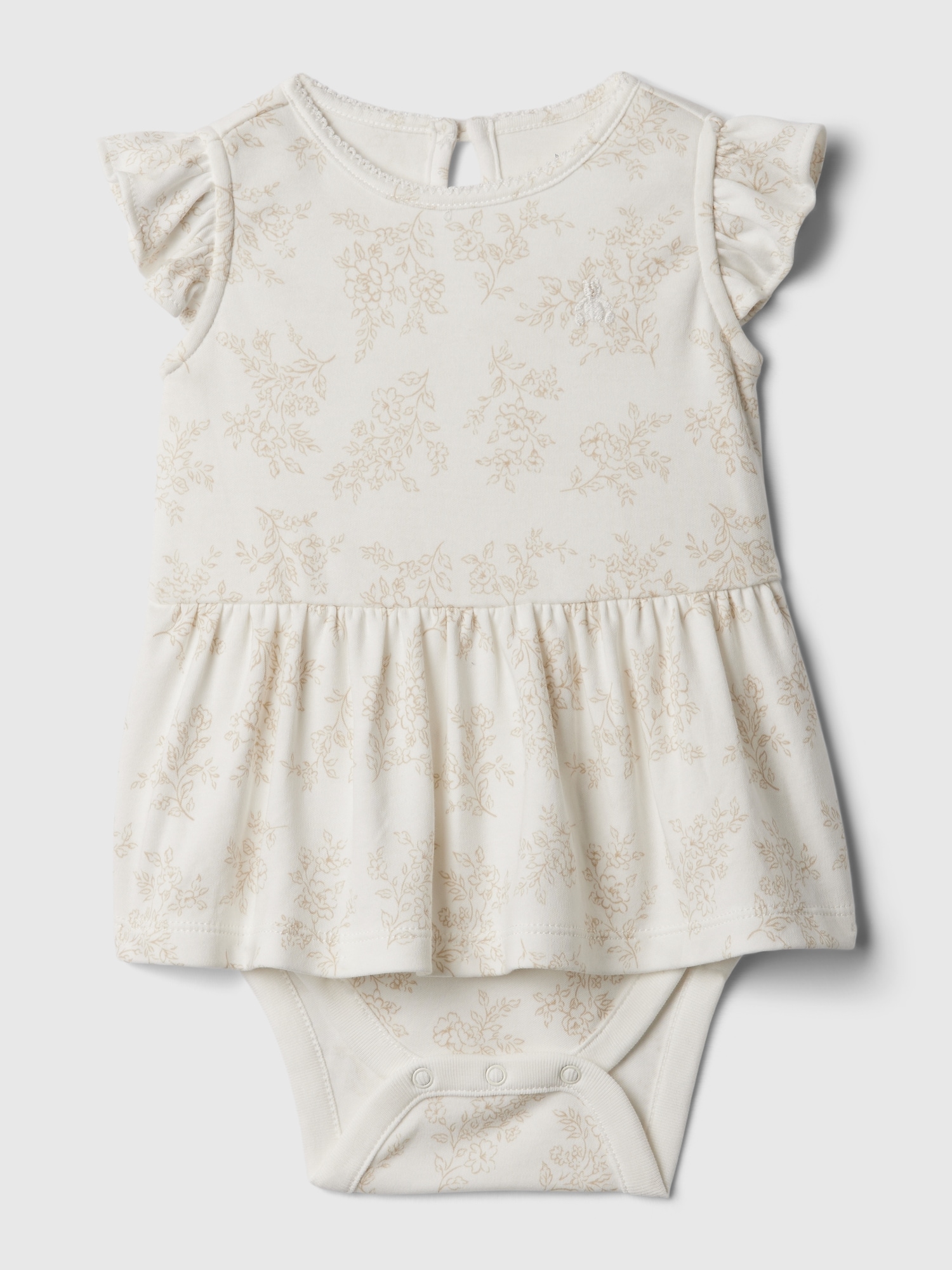 Shop Gap Baby Supima® Flutter One-piece In Off White