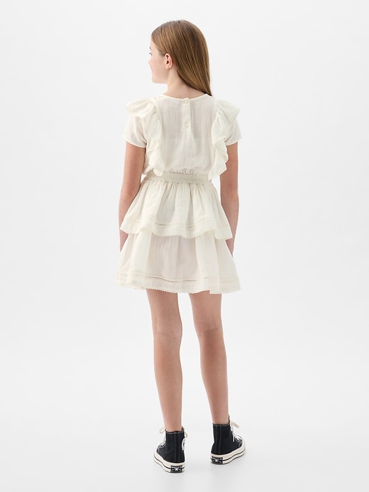 2 of 8 showing, with the color new off white of product Kids Ruffle Dress