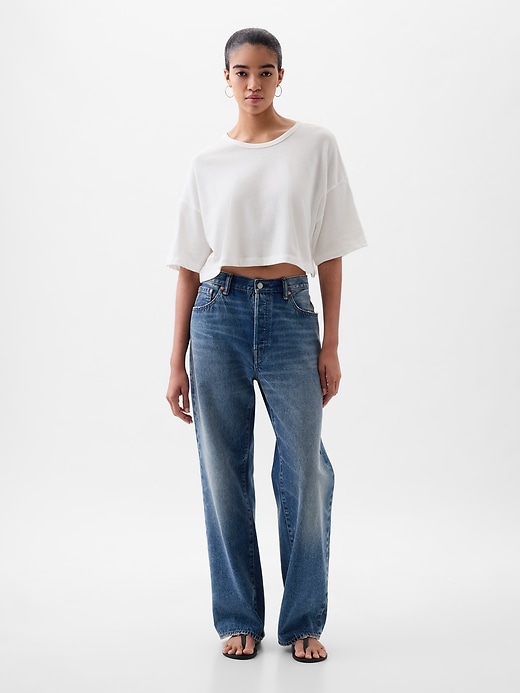 Oversized Cropped T-Shirt | Gap