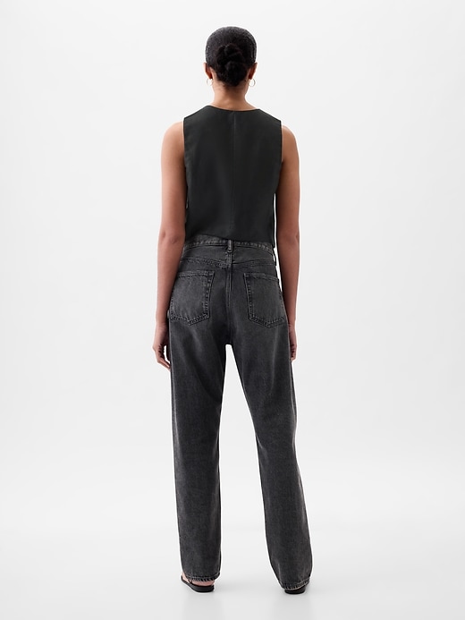 2 of 8 showing, with the color black of product Linen-Cotton Vest