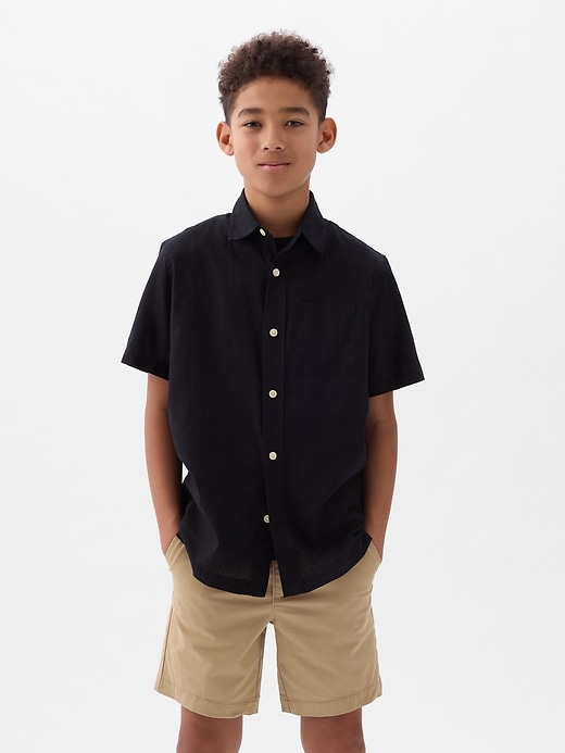 Image number 1 showing, Kids Linen-Cotton Shirt