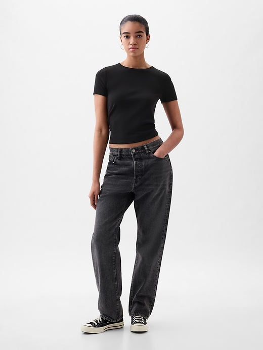 Image number 3 showing, Modern Rib Cropped T-Shirt