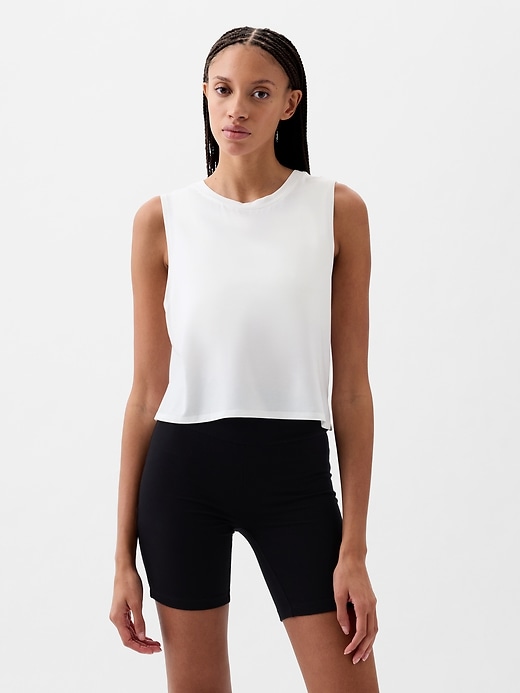 Image number 1 showing, GapFit Breathe Cropped Muscle T-Shirt