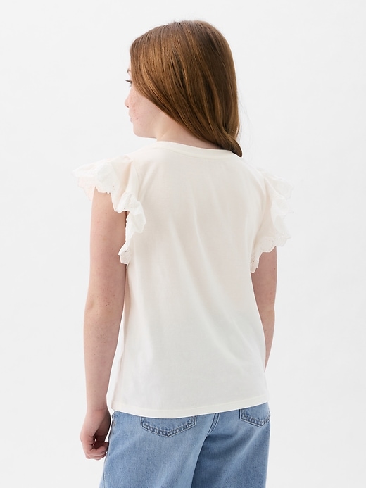 2 of 8 showing, with the color New off white of product Kids Eyelet T-Shirt