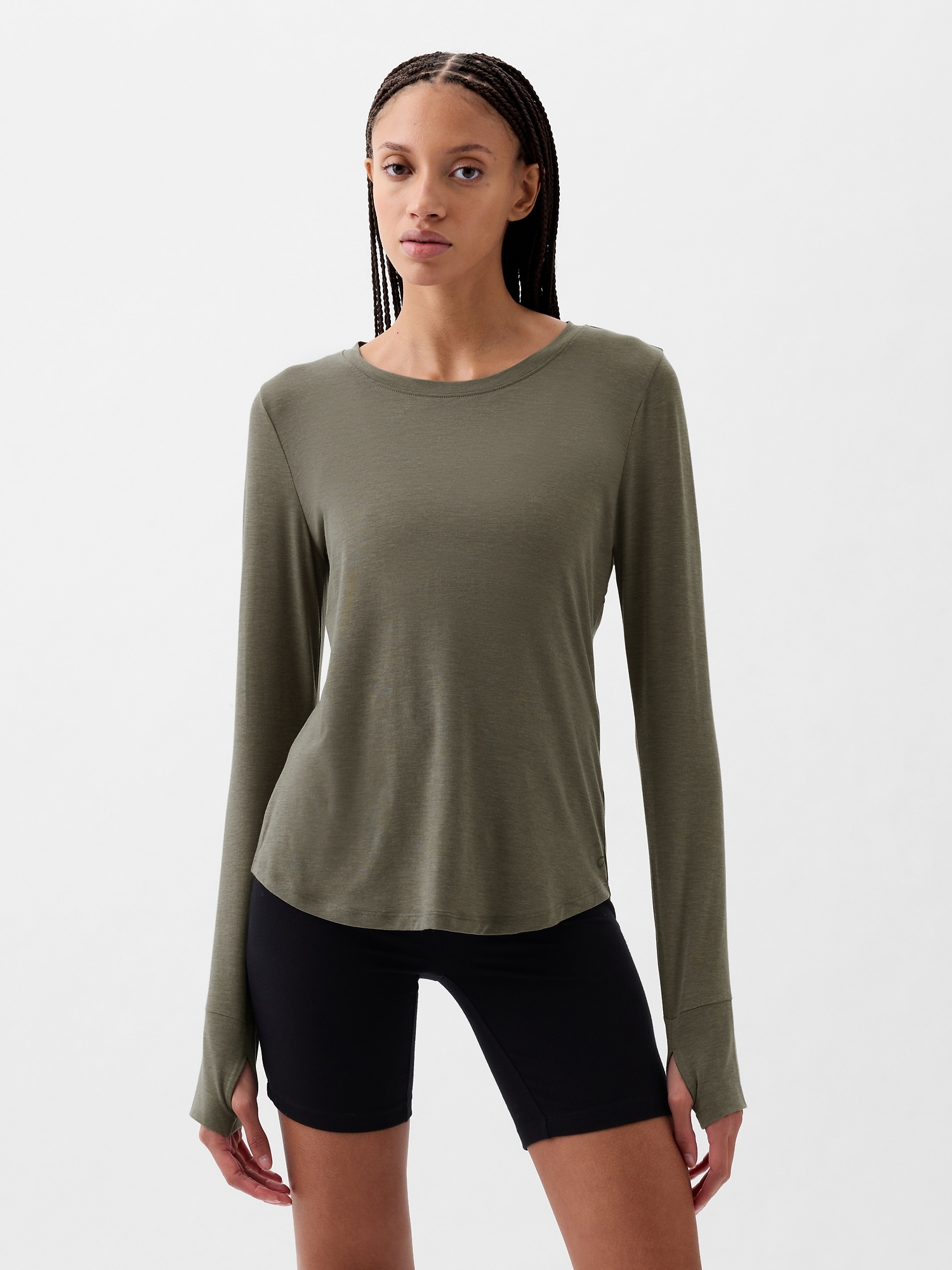 Gap Fit Breathe T-shirt In Greenish Grey