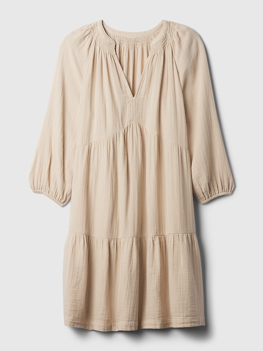 Image number 6 showing, Crinkle Gauze Tiered Mini Dress