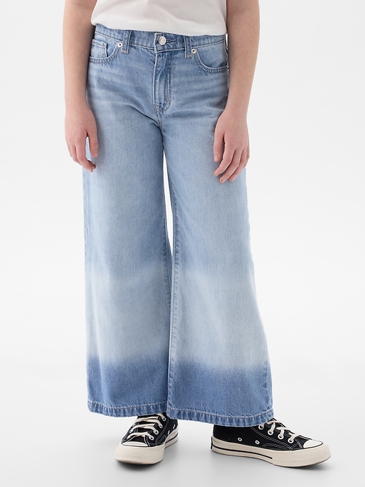 Image number 2 showing, Kids High Rise Stride Wide-Leg Ankle Jeans
