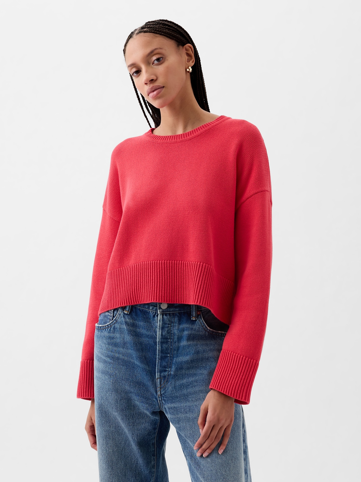 Shop Gap Oversized Crewneck Sweater In Slipper Red