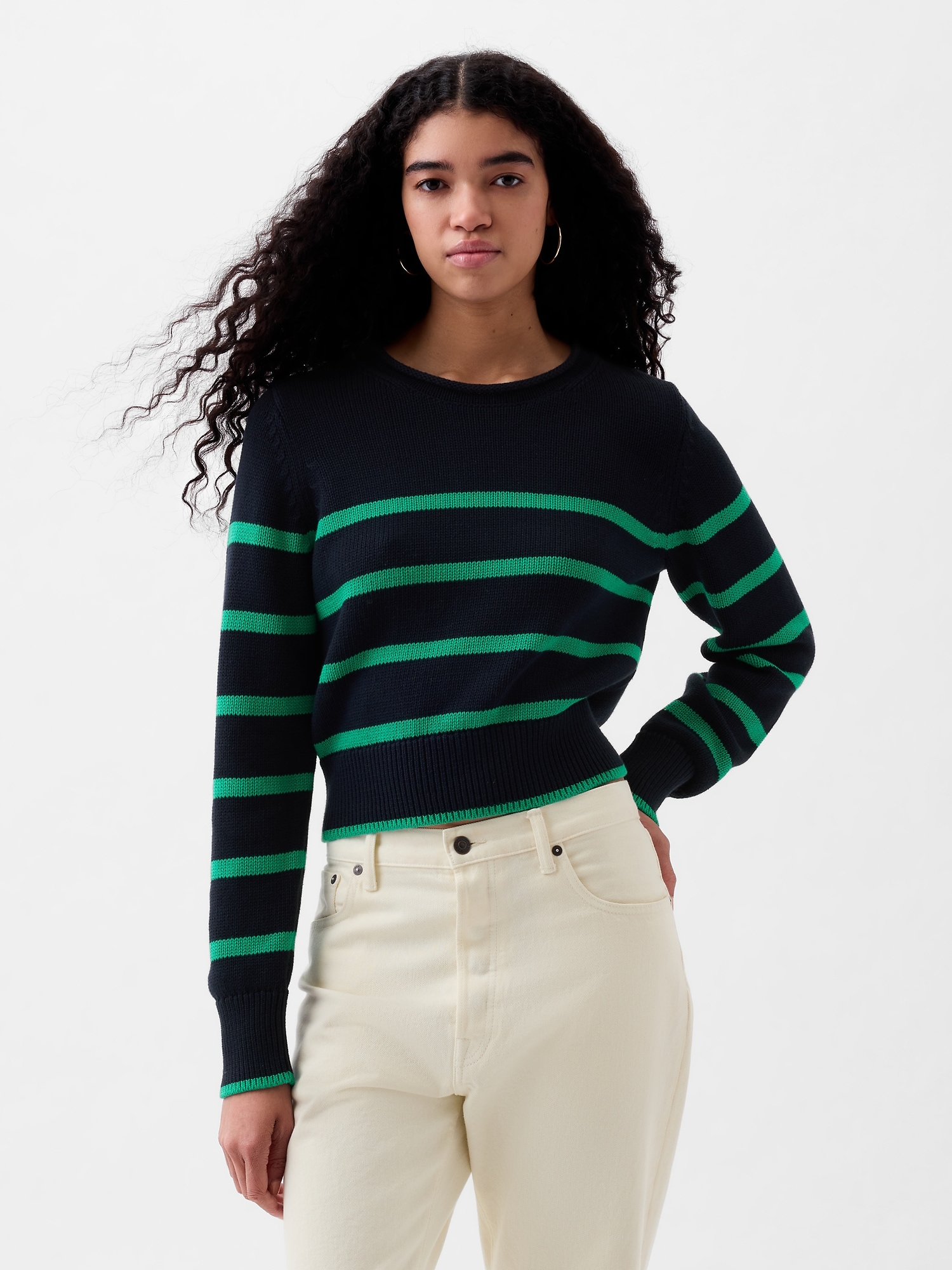 Shrunken Roll Neck Sweater