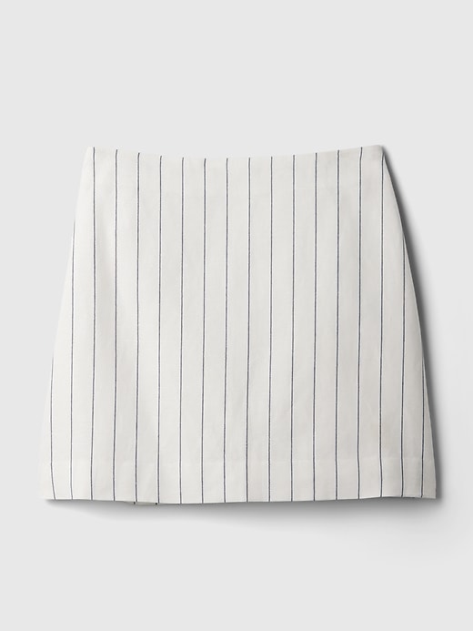 Image number 8 showing, Linen-Cotton Mini Skirt