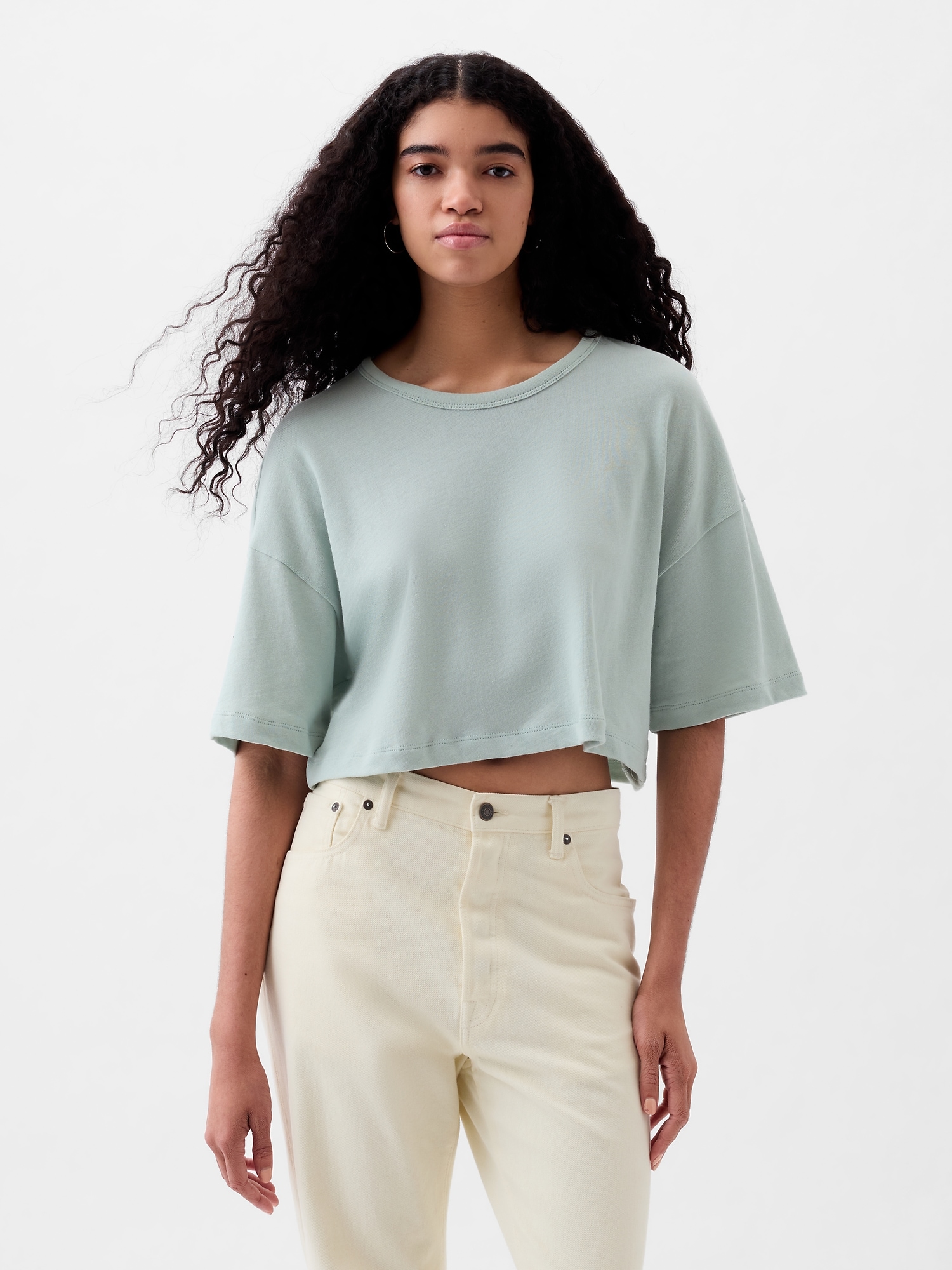 Ultra-Cropped Oversized T-Shirt