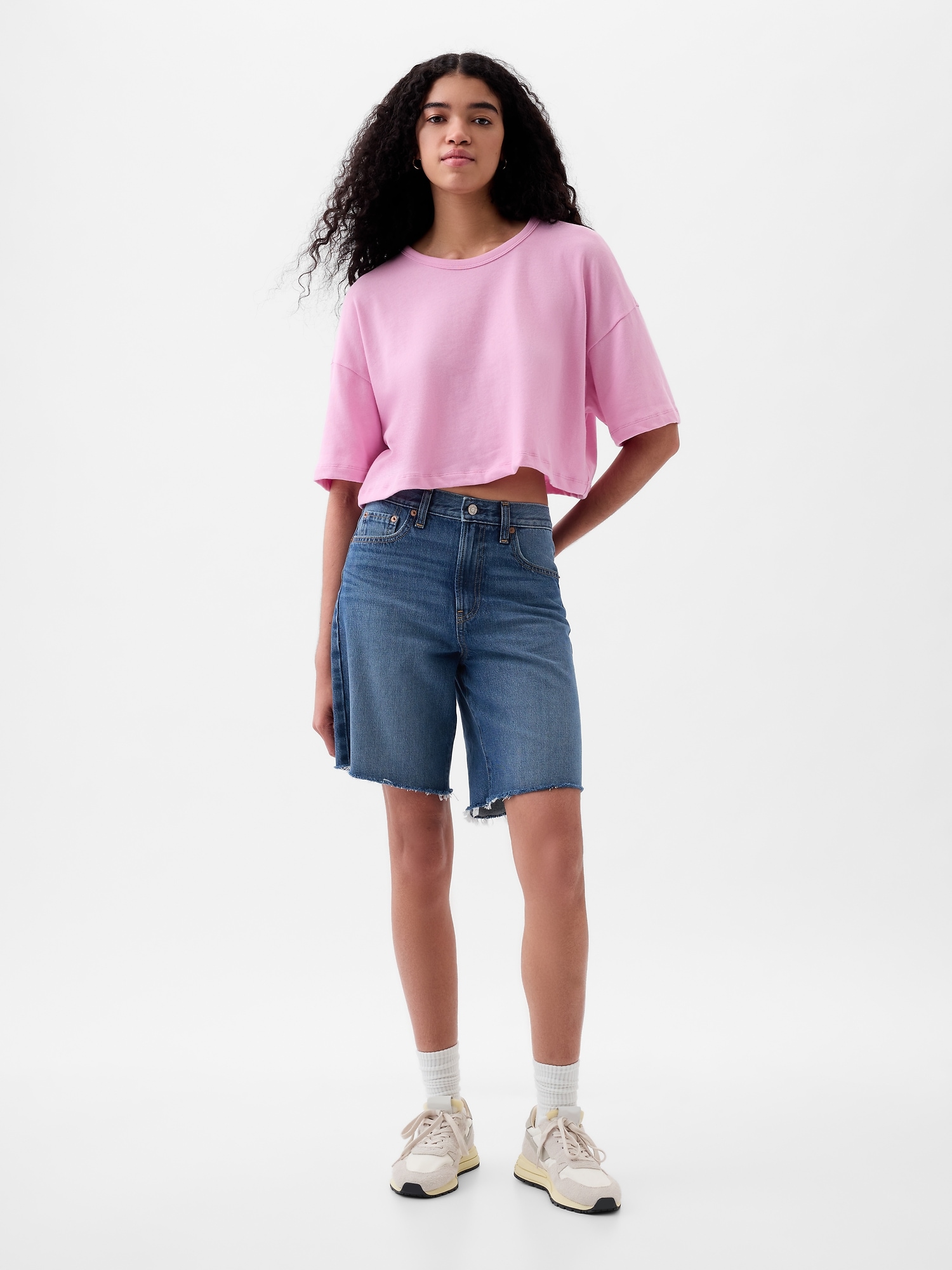 Oversized Cropped T Shirt Gap Oversized Cropped T Shirt Gap