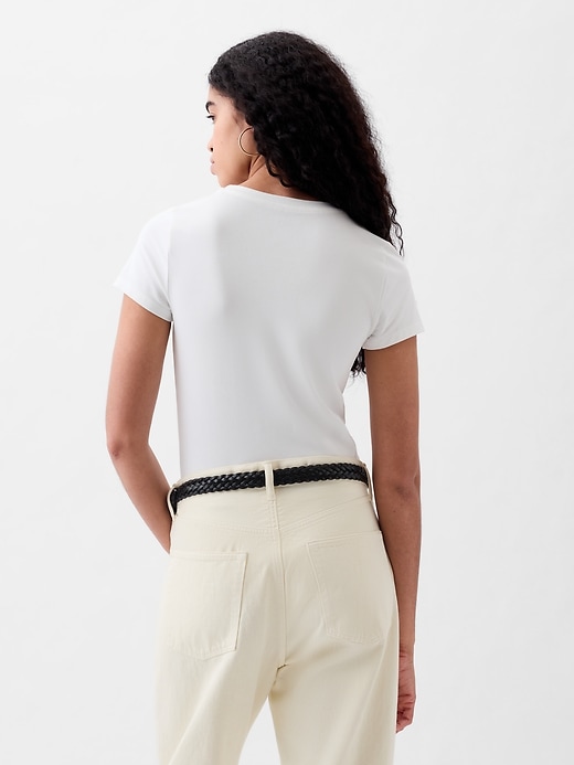 2 of 8 showing, with the color fresh white of product Compact Jersey T-Shirt Bodysuit