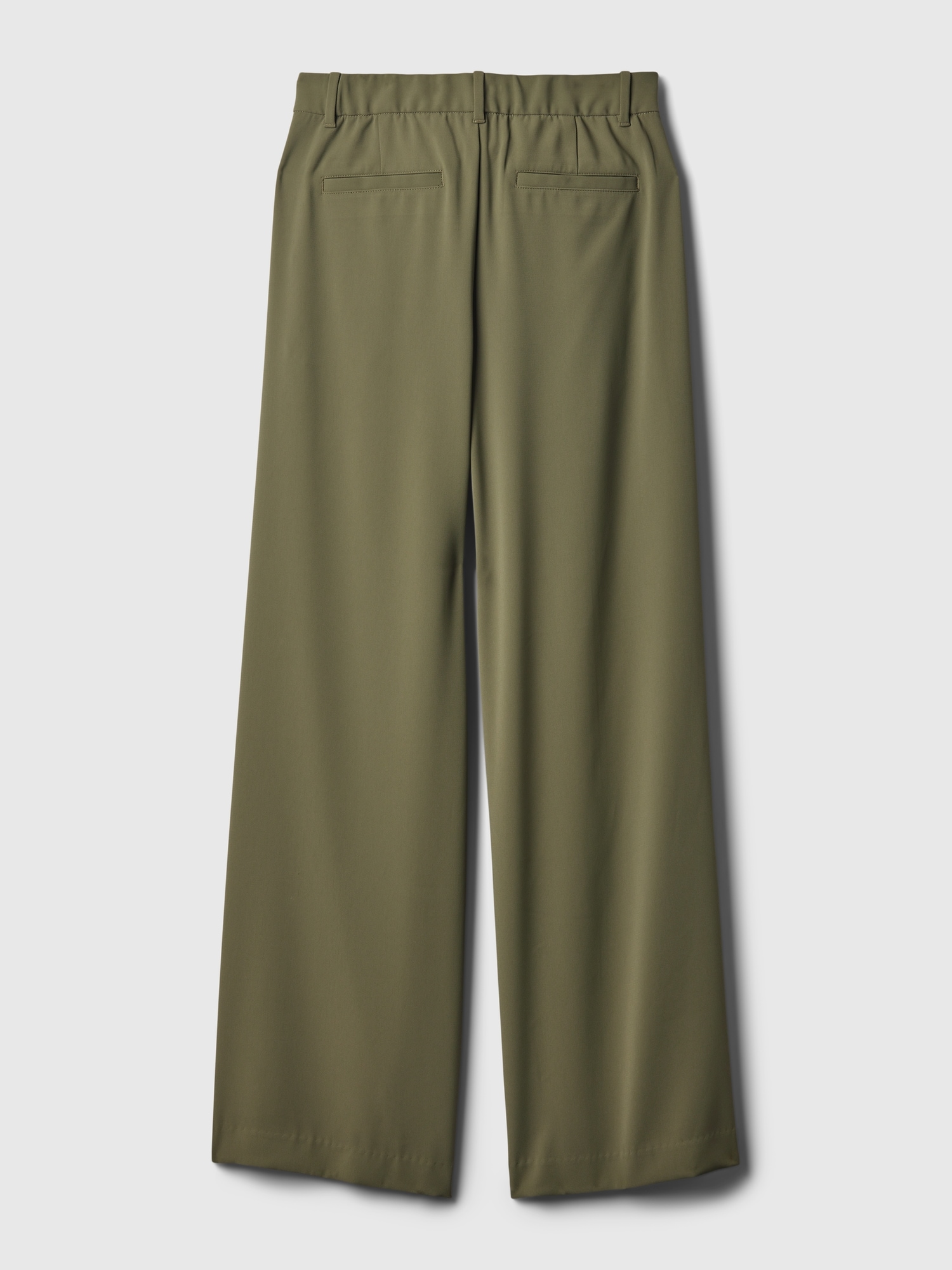 High rise side splits trousers in grey