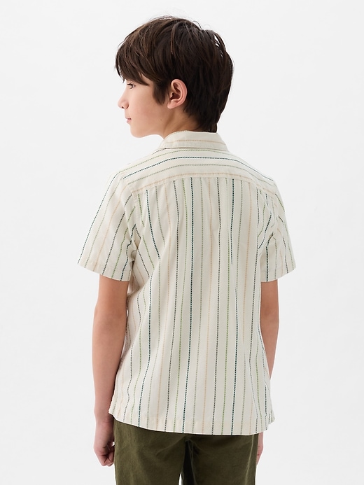 2 of 8 showing, with the color neutral stripe of product Kids Print Shirt