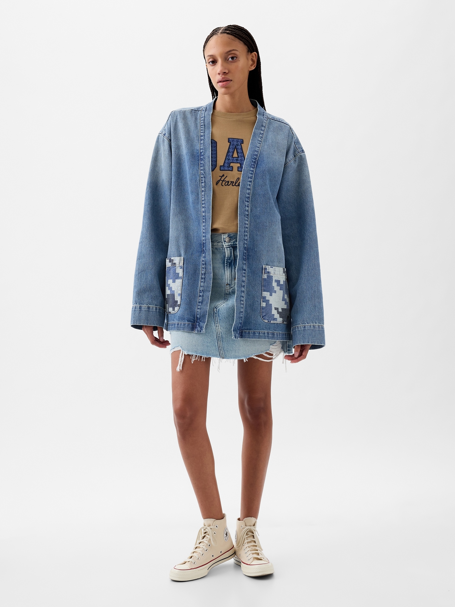 DAP GAP Organic Cotton Denim Wrap Jacket