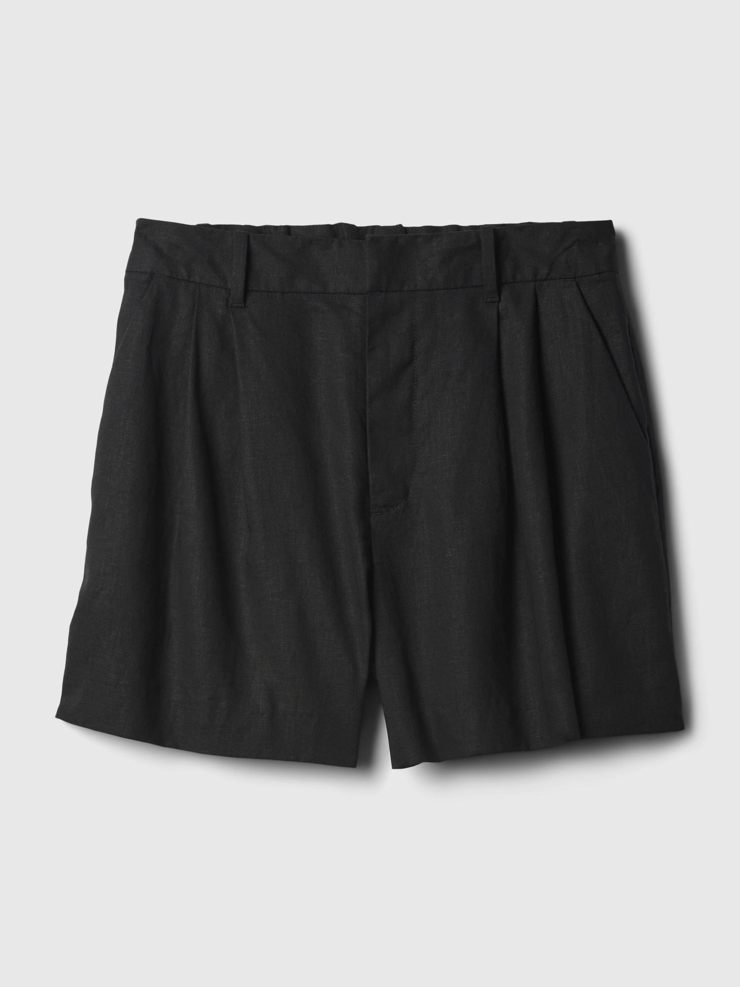 365 High Rise Linen Blend Shorts Gap 365-high-rise-linen-blend-shorts-gap