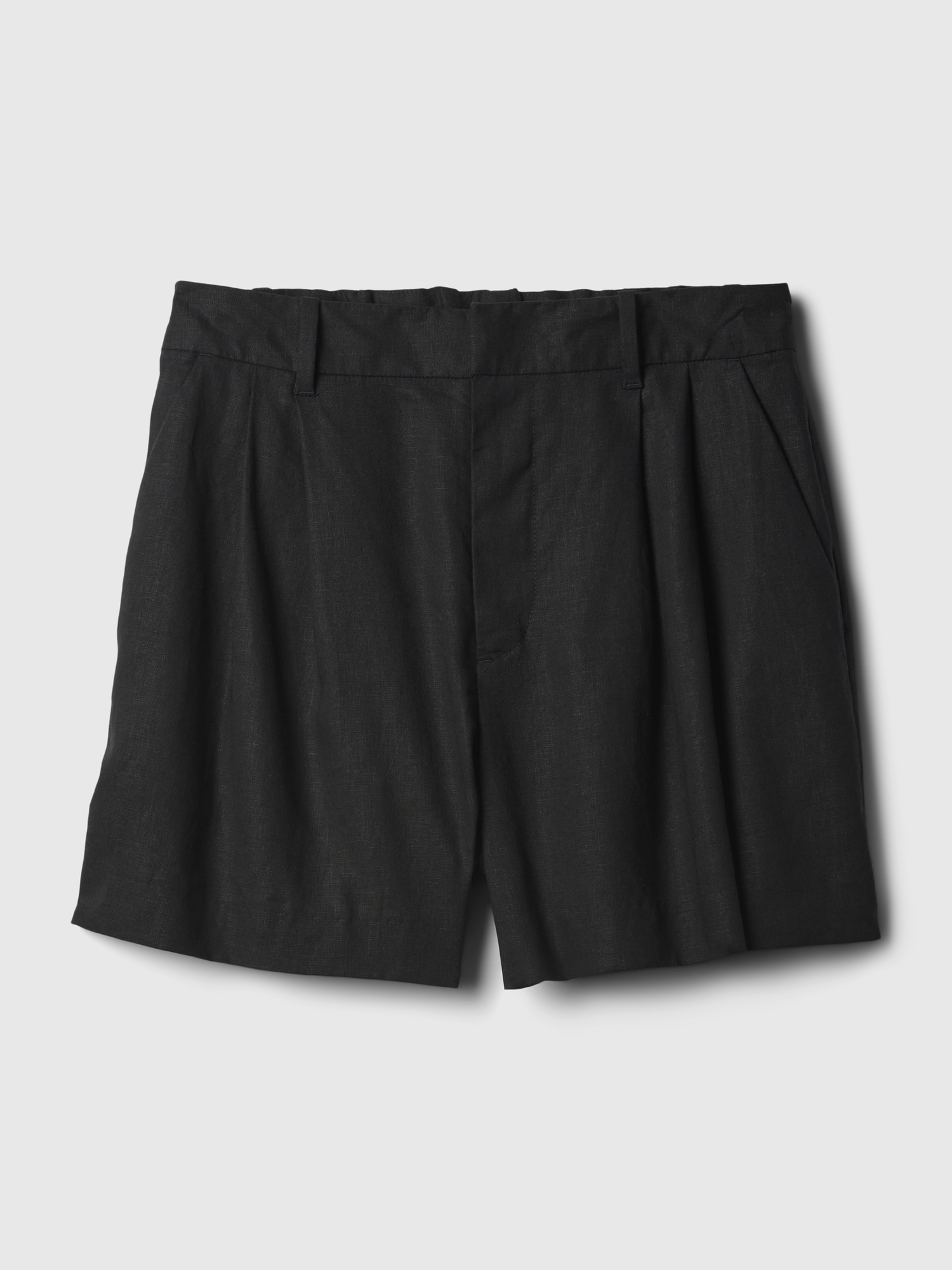 365 High Rise Linen-Blend Shorts | Gap