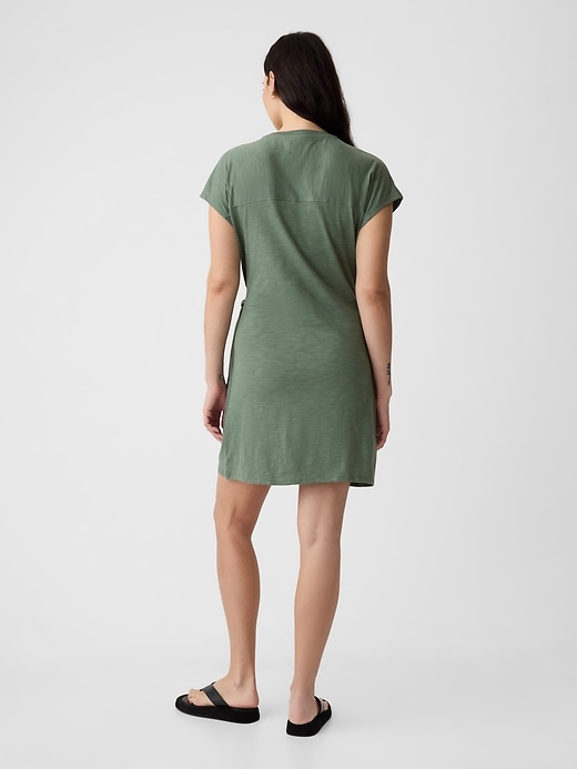 Image number 5 showing, Tie-Knot Mini T-Shirt Dress