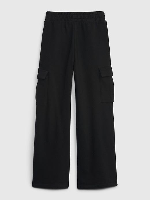 2 of 8 showing, with the color moonless night of product Kids VintageSoft Cargo Sweatpants