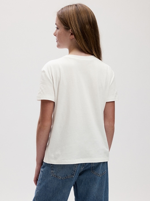 2 of 8 showing, with the color new off white of product Kids VintageSoft T-Shirt