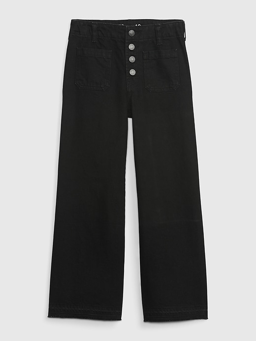 Image number 7 showing, Kids High Rise Stride Wide-Leg Ankle Jeans