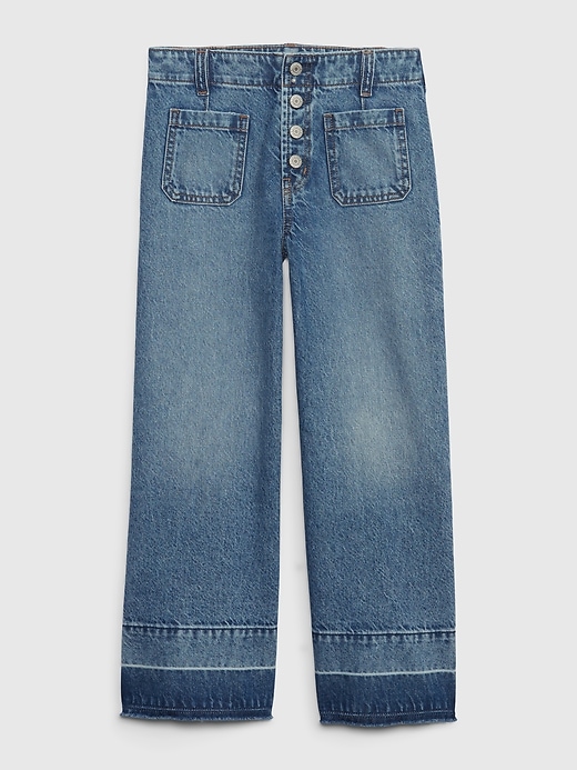 Image number 10 showing, Kids High Rise Stride Wide-Leg Ankle Jeans
