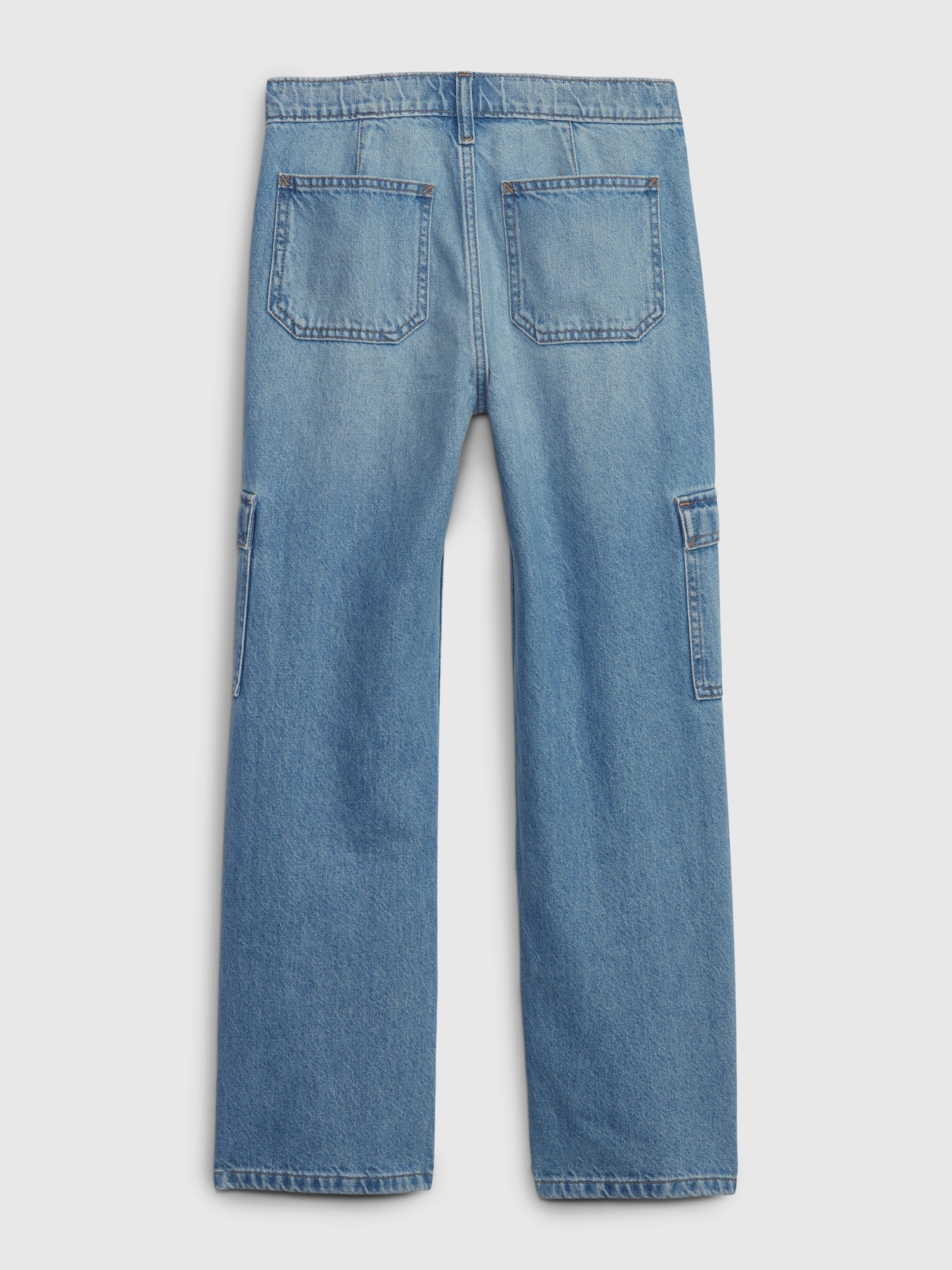 Kids Low Rise Stride Wide Leg Cargo Jeans Gap