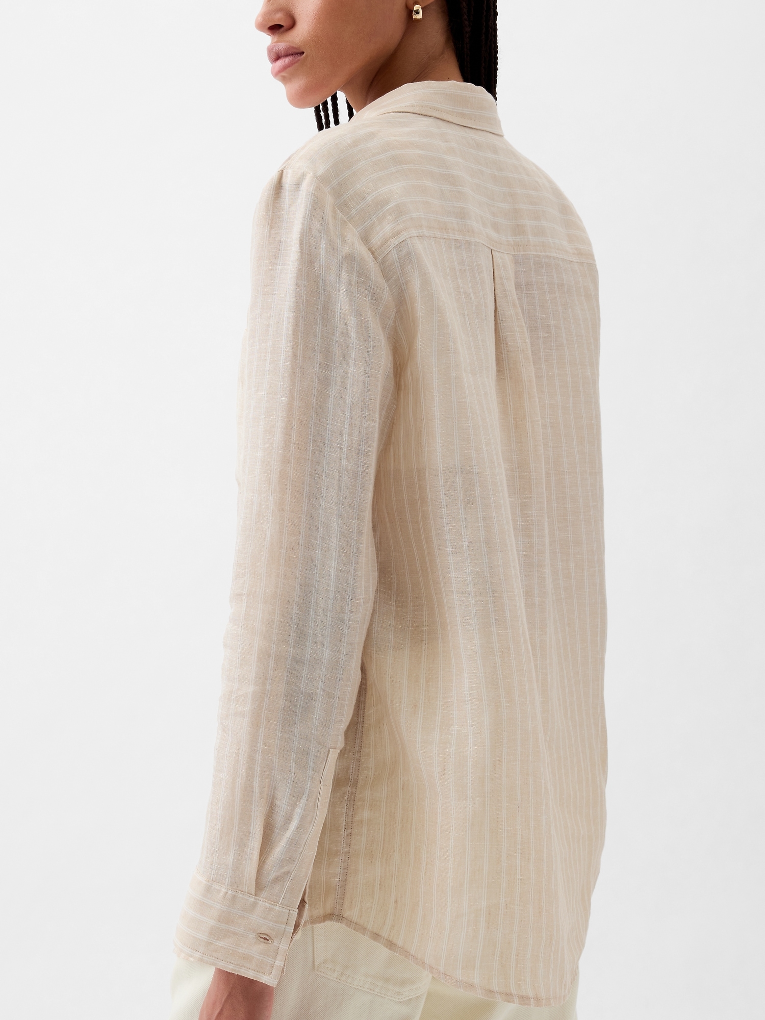 Linen Boyfriend Shirt Gap