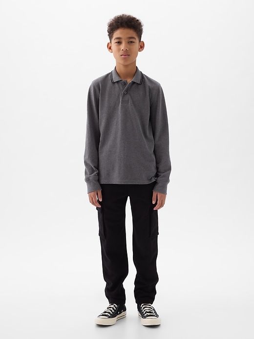 1 of 8 showing, with the color black of product Kids Cargo Pants
