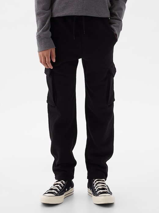 2 of 8 showing, with the color black of product Kids Cargo Pants