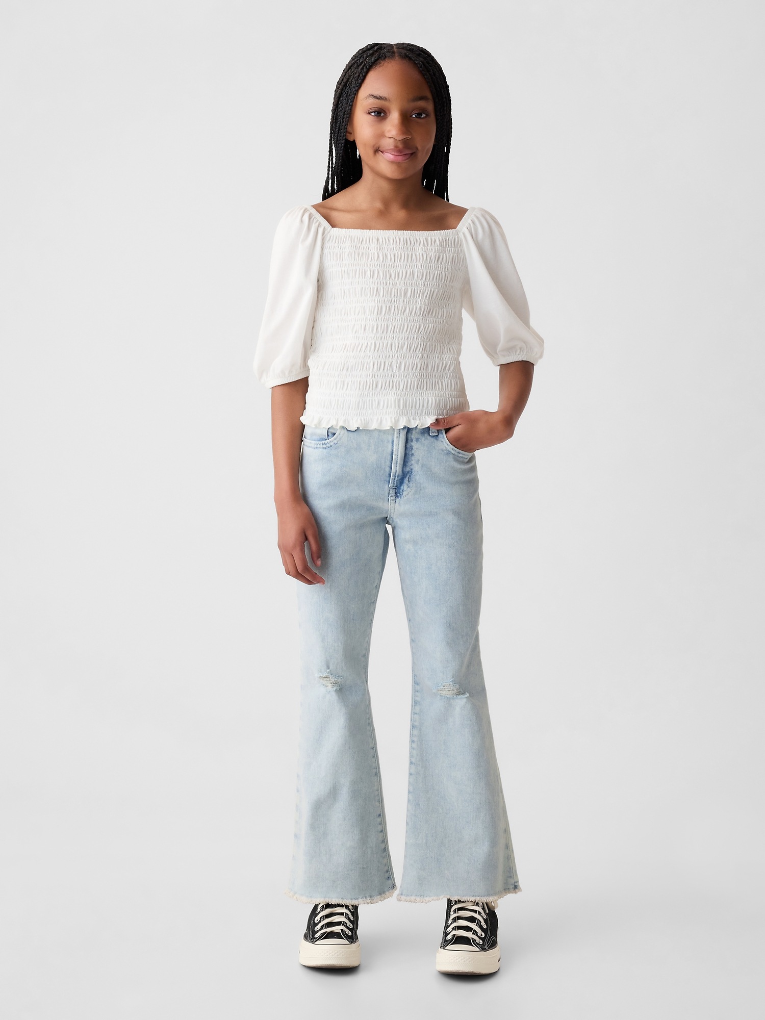 Kids High Rise '70s Flare Jeans