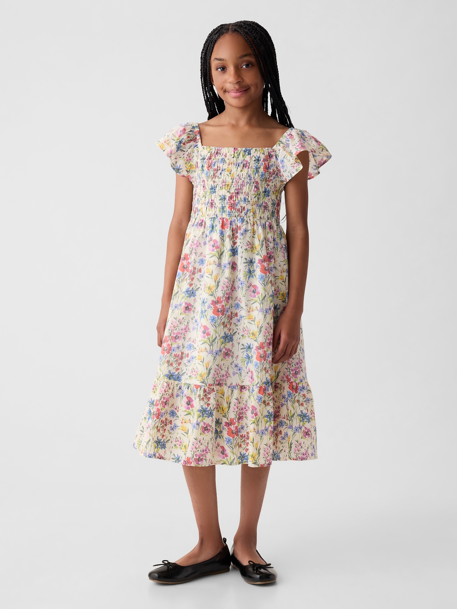 Kids Flutter Print Dress