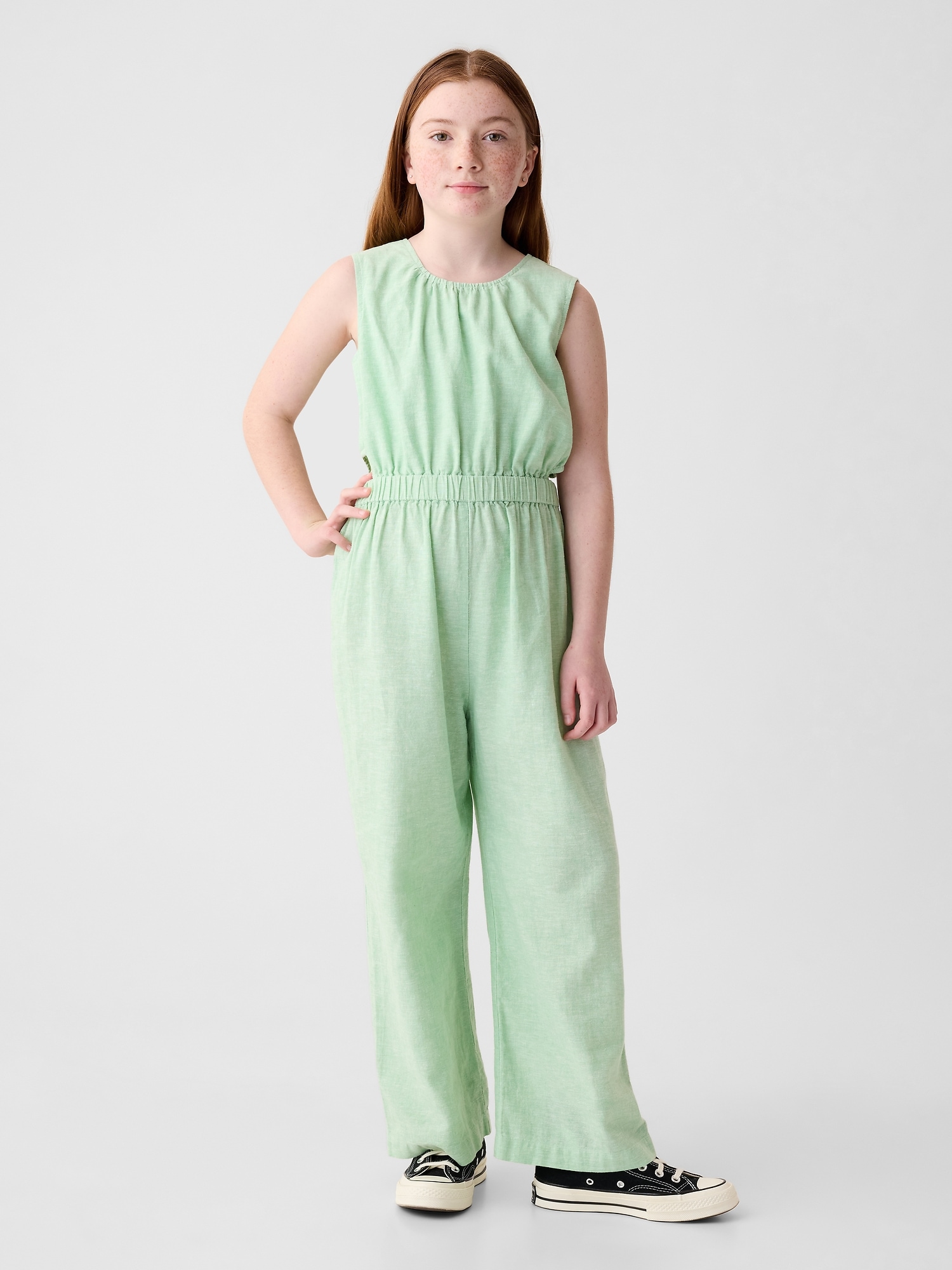 Kids Linen-Cotton Jumpsuit