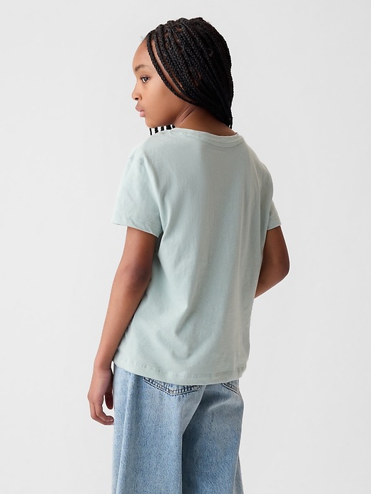 2 of 8 showing, with the color frothy aqua of product Kids Graphic T-Shirt